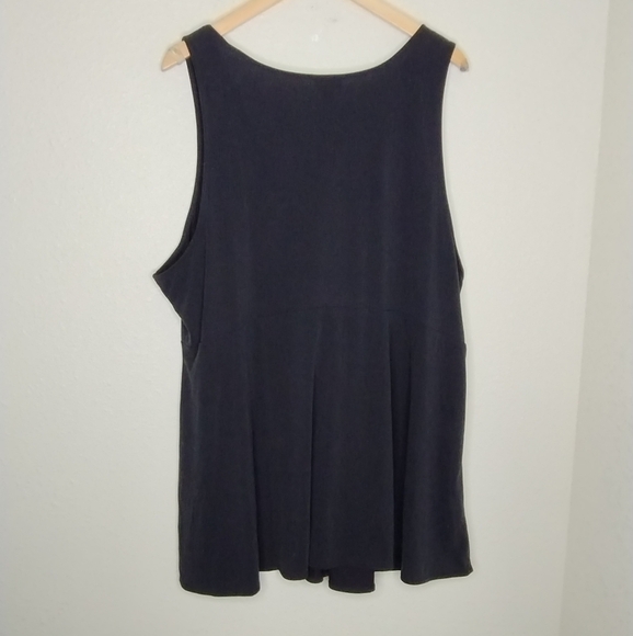 TORRID Surplice Tank Cupro Black Plus Size 4X - Picture 3 of 6